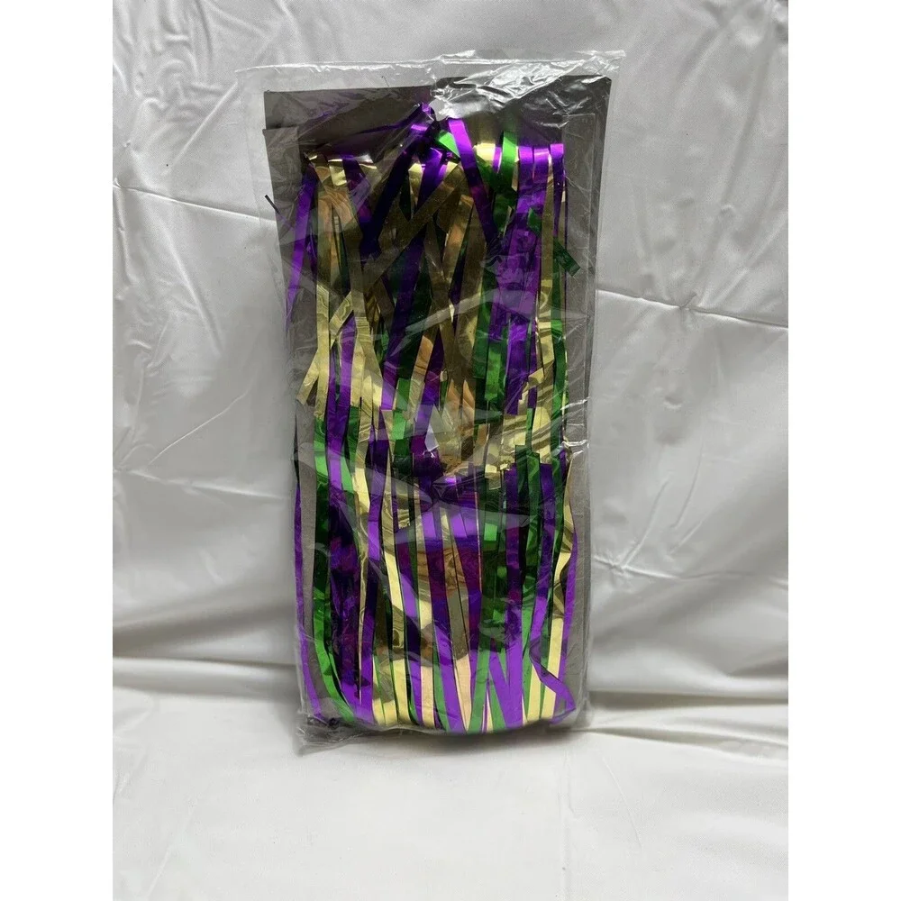 Party Deco Metallic Curtain Multi-Color 3 ft. wide x 8 ft. drop
